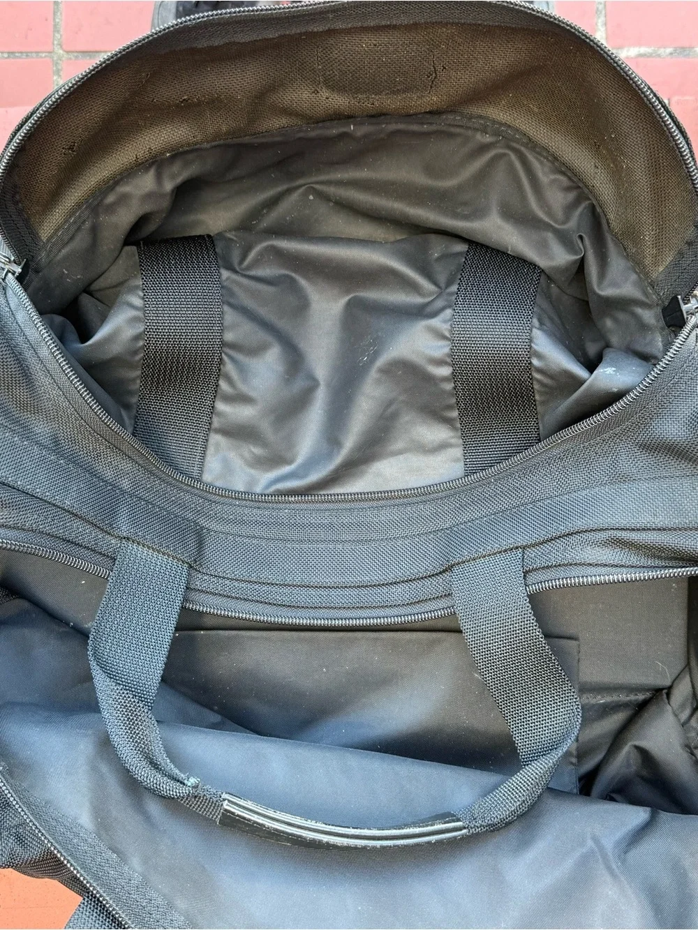Rare Vintage TUMI Alpha Small Gym Duffel Travel Bag 18x9x8 Black Ballistic Nylon